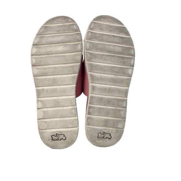 Coach Women’s Pink Double Buckle Sliders Sandazls Sz 6 - Picture 11 of 11